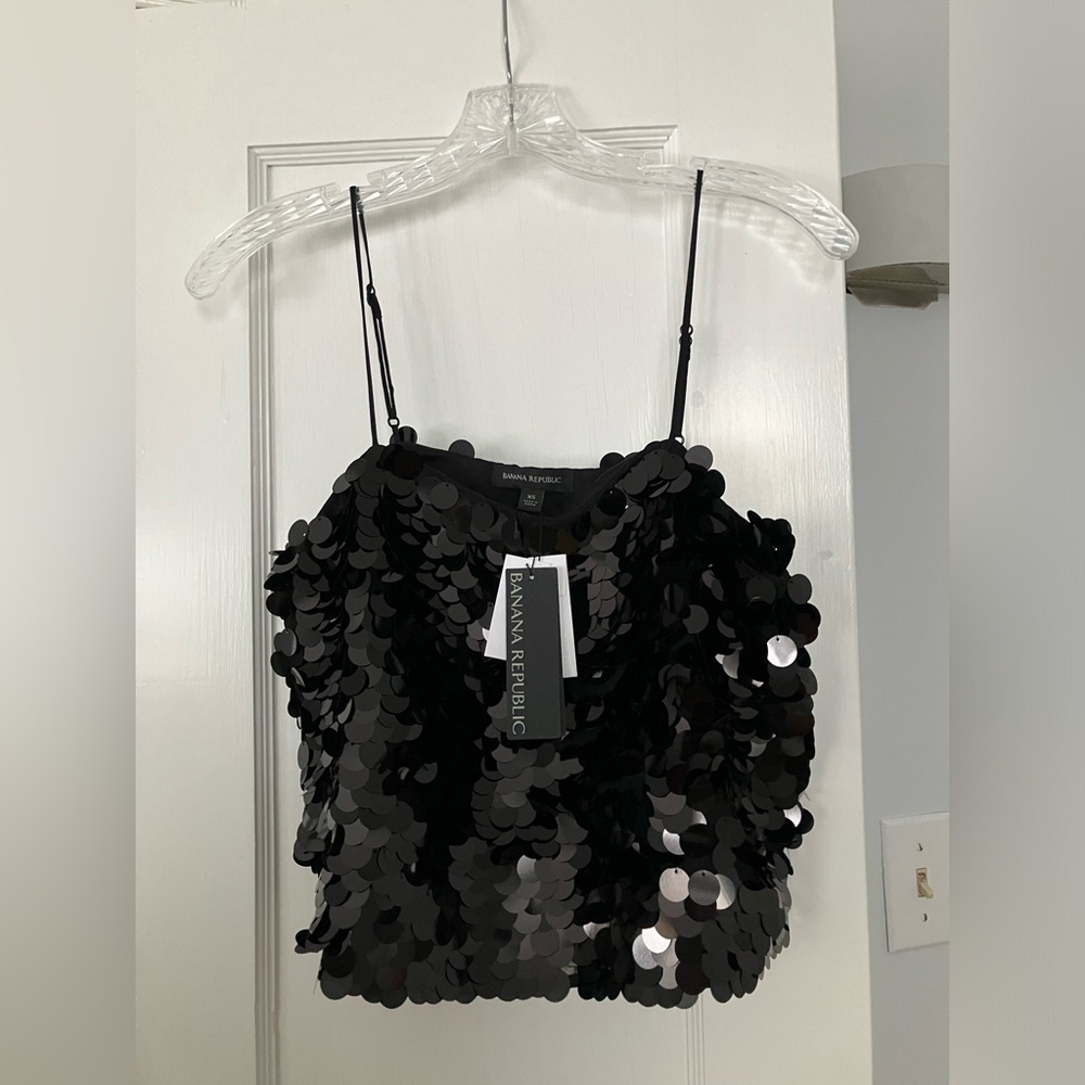 Banana Republic Sequin Tank Top, Banana Republic Teia Sequin Top, Sequin Cami